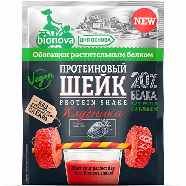 Шейк протеиновый Bionova Клубника