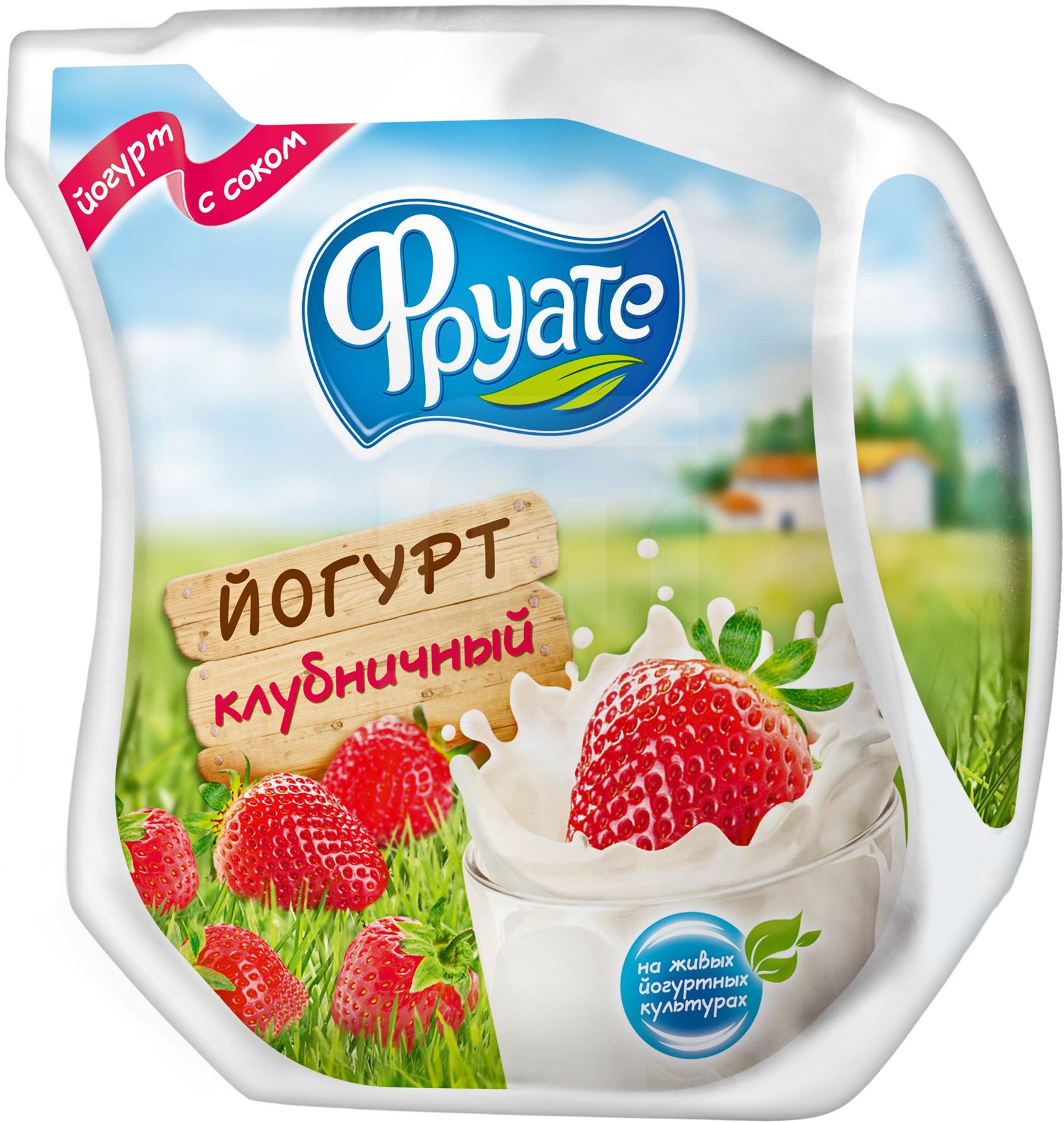 

Йогурт Фруате с соком клубники