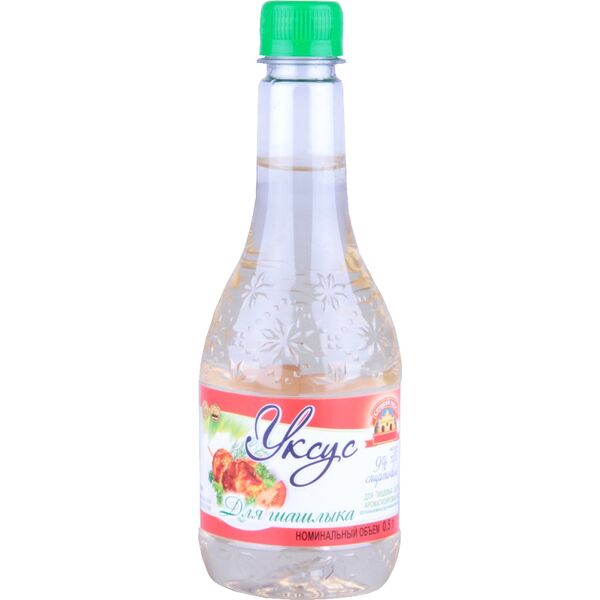 Уксус спиртовой Для шашлыка аромат пищ 9% п/э 0,5л Слуцкий уксусный завод