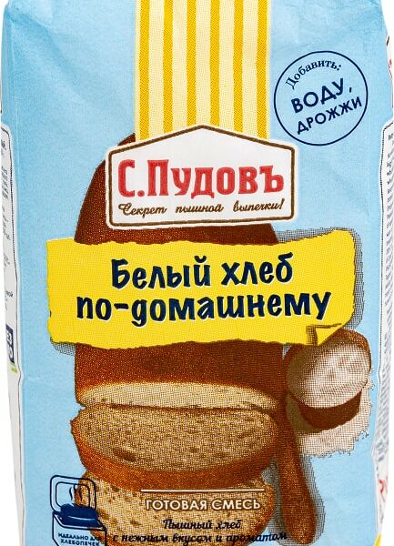 Смесь для выпечки С.Пудовъ Белый хлеб по-домашнему 500г