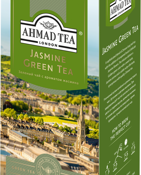 Чай зелёный Ahmad Tea с жасмином байховый, 25 пакетиков