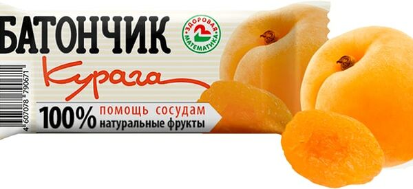 Батончик фруктовый Здоровая математика абрикос 30г