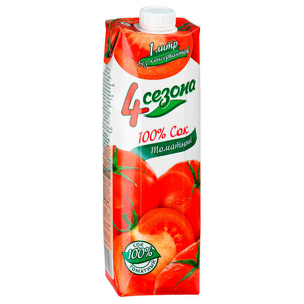 Сок 4 сезона 1 л томатный