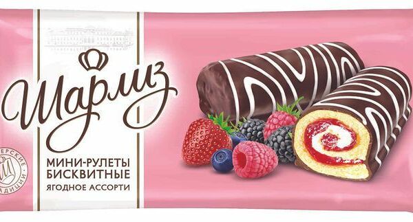 Мини-рулеты Шарлиз Ягодное ассорти бисквитные 175г
