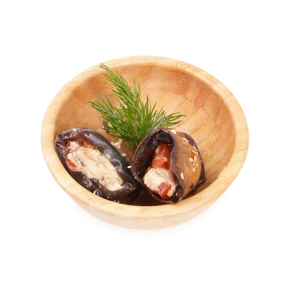 

Рулетики из баклажанов с творожным сыром и кунжутной пастой от бренд-шефа АВ