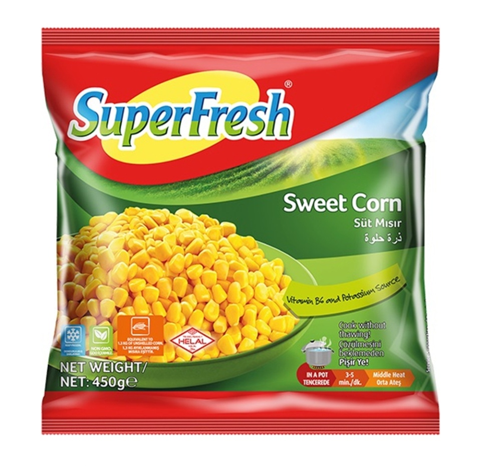 

Кукуруза сладкая замороженная Super Fresh в зернах, 450 г