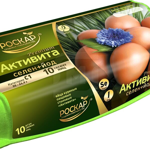 Яйцо Роскар Активита куриное деревенское С0 10шт