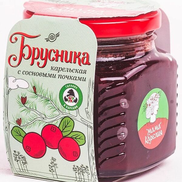 Варенье Мама Карелия брусника с сосноывми почками, 250г