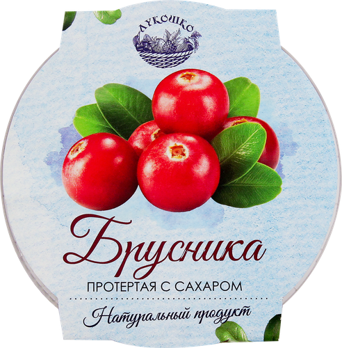 

Брусника Лукошко протертая с сахаром 200 г