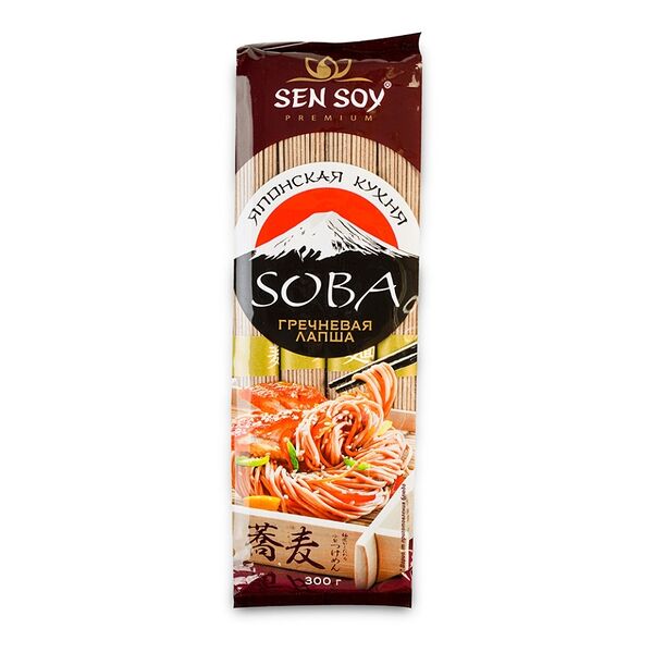 Макаронные изделия Лапша гречневая Soba Sen Soy Premium 300 г
