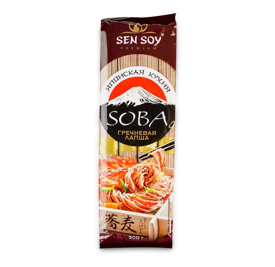 

Макаронные изделия Лапша гречневая Soba Sen Soy Premium 300 г