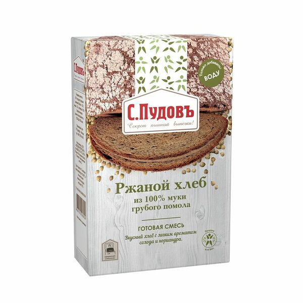 Смесь для выпечки С. Пудовъ Ржаной хлеб, 500 г