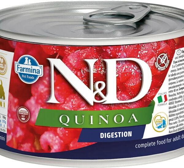 Влажный корм для собак Farmina N&D Dog Quinoa с ягненком фенхелем и киноа для поддержки пищеварения для мелких пород 140г