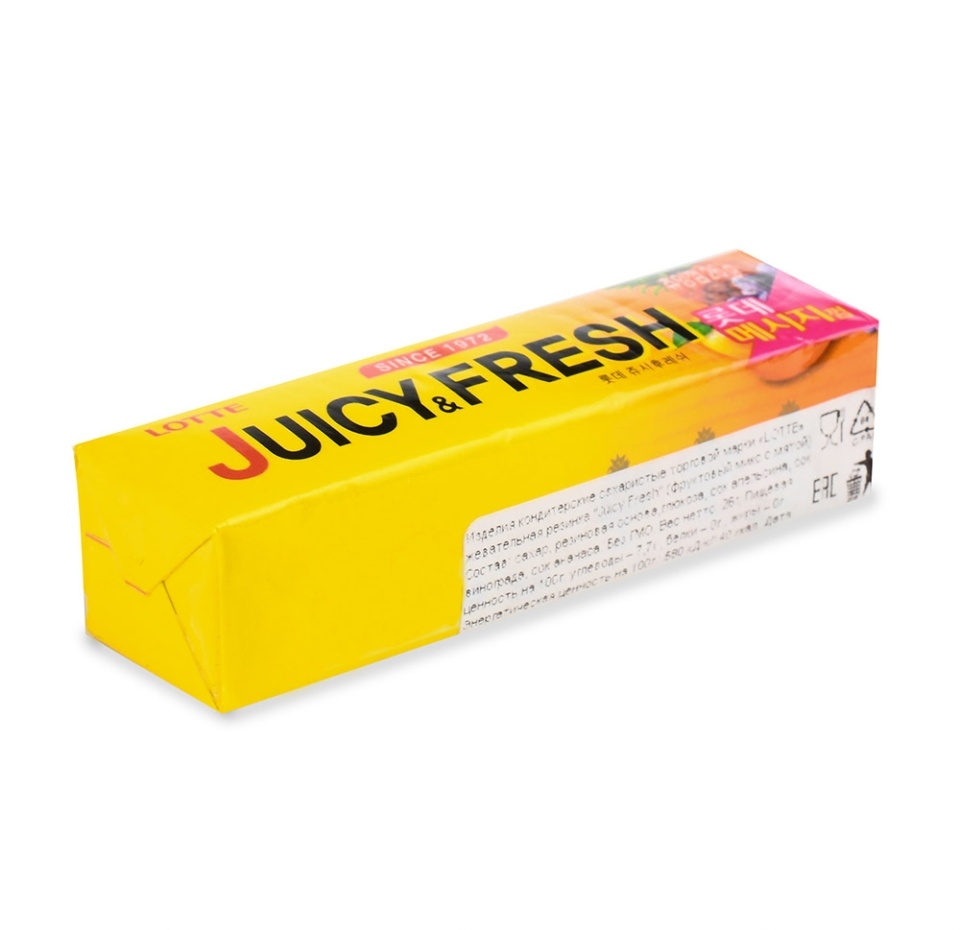 

Жевательная резинка Lotte Juicy&Fresh 26 г