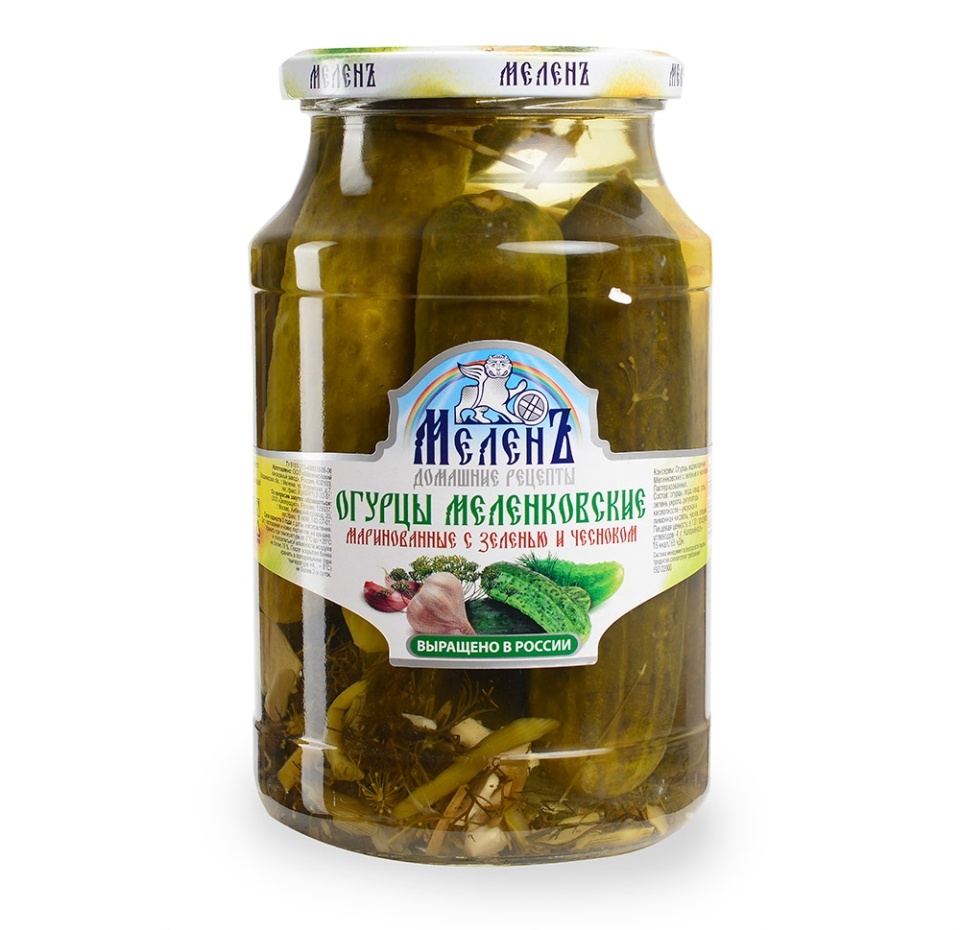 

Огурцы маринованные МеленЪ Меленковские с зеленью и чесноком 900 г
