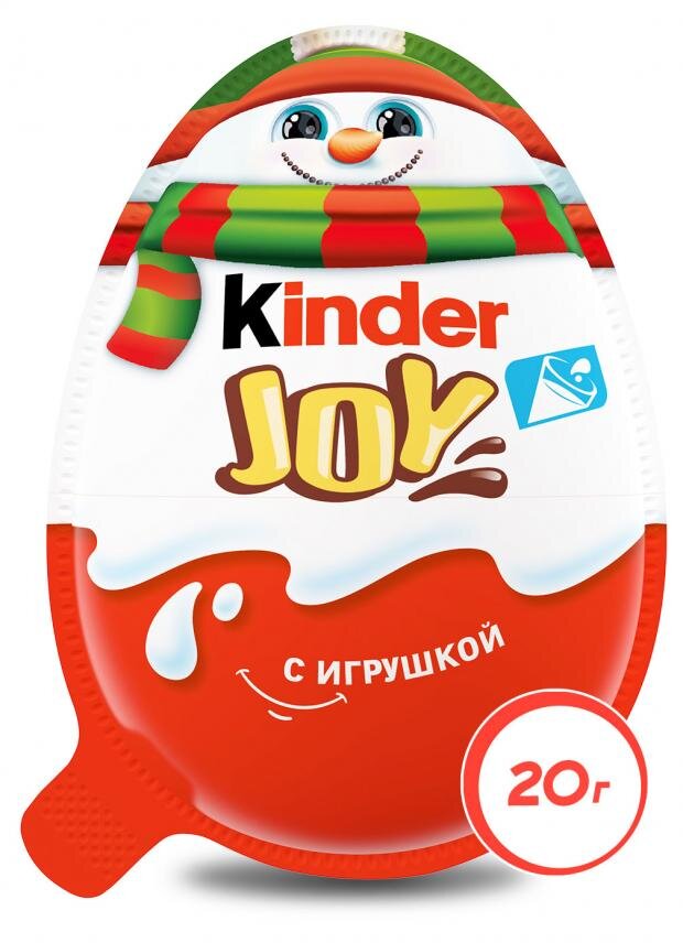 

Яицо шоколадное с сюрпризом внутри Kinder Joy в ассорт., 1 шт.