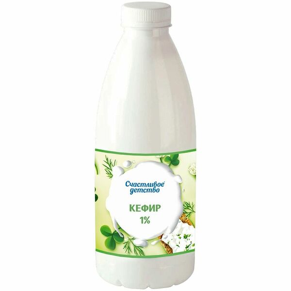 Кефир Счастливое детство 1% 900мл