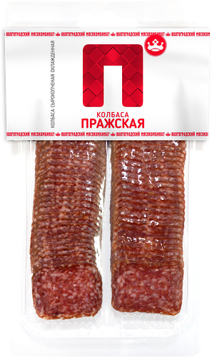 Колбаса сырокопченая ВМК Пражская, нарезка, 100г