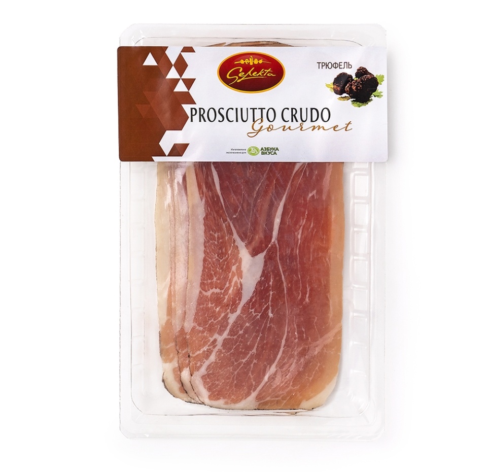 

Сыровяленный окорок San Michele "Прошутто крудо" с трюфелем (нарезка) 70 г, Россия