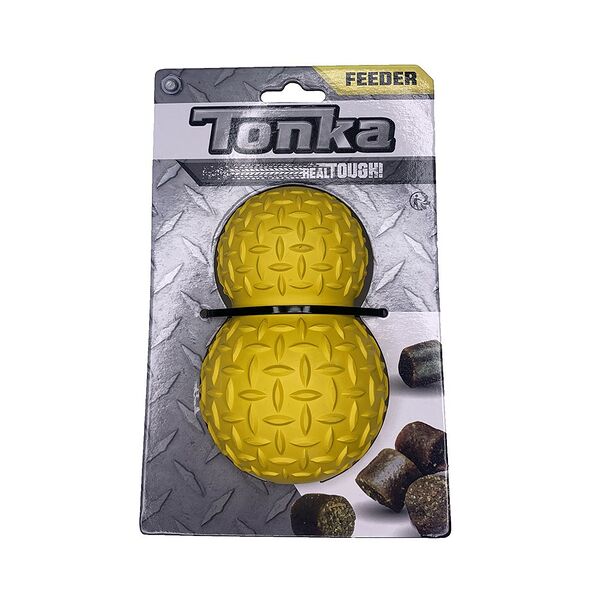 Tonka игрушка-дозатор для лакомств рифленая для собак 12,7 см., Желтый