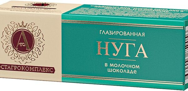 Нуга глазированная А.РостАгроКомплекс в молочном шоколаде 40г