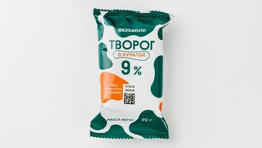 Творог с курагой (без добавления сахара) 9%