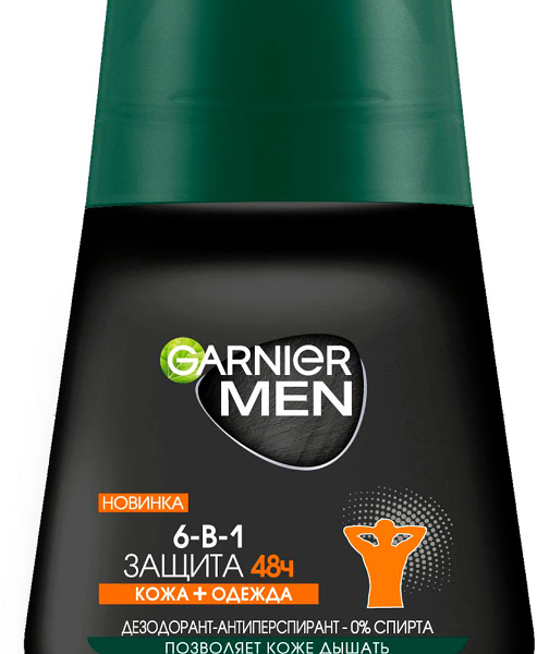 Garnier Дезодорант-антиперспирант роликовый для тела Men 6-в-1 защита 48ч, мужской