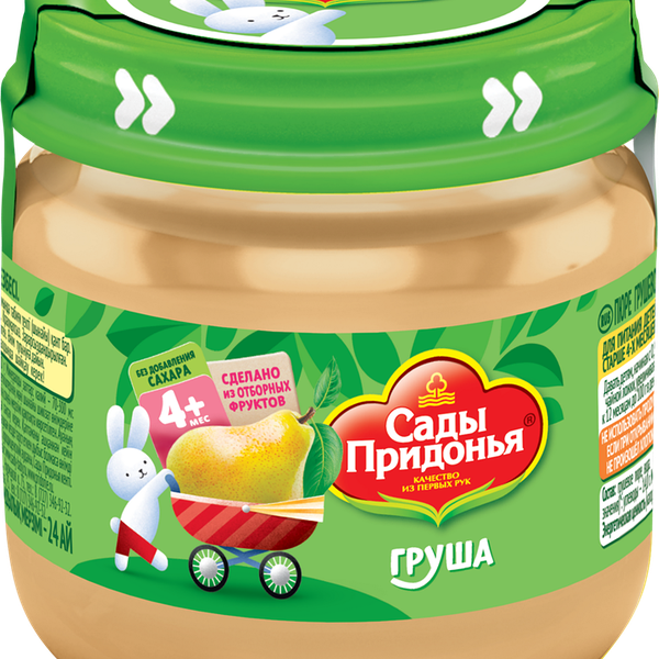 Пюре Сады Придонья грушевое с 4 мес