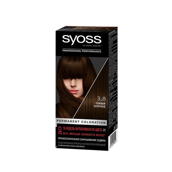 Краска для волос Syoss Color 3-8 Темный шоколад