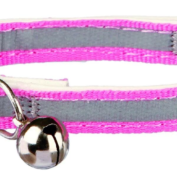 Ошейник для котят со светоотражающей полосой, нейлон 15-21х1 см