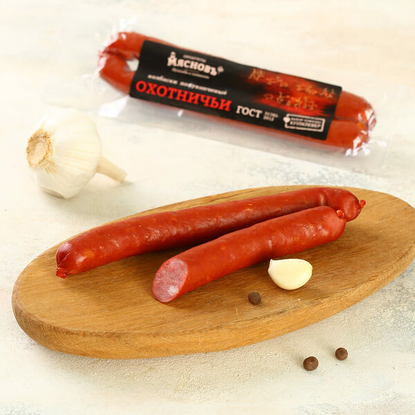 МясновЪ Охотничьи колбаски ГОСТ полукопченые