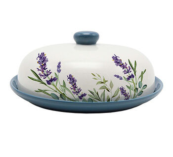 Блюдо д/блинов PRIMA COLLECTION Лаванда и Эвкалипт 23 см с крышкой 12 PC73LE23/ HC604R-F04