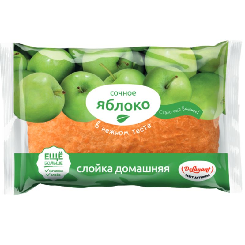 

Слойка DeLavant Домашняя с яблоком 85 г