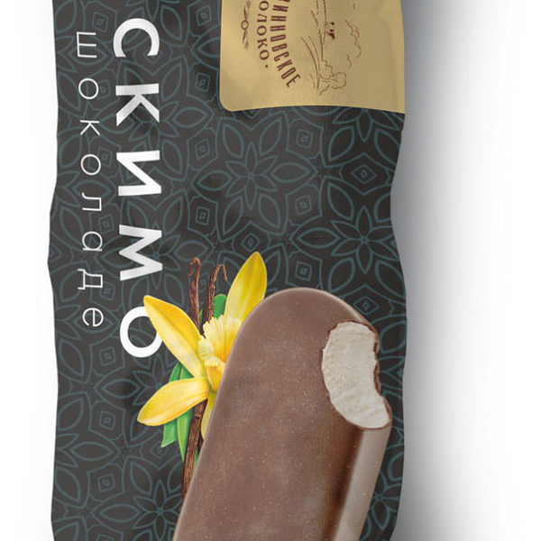 Мороженое пломбир ванильный Подовинновское молоко Эскимо 15% БЗМЖ