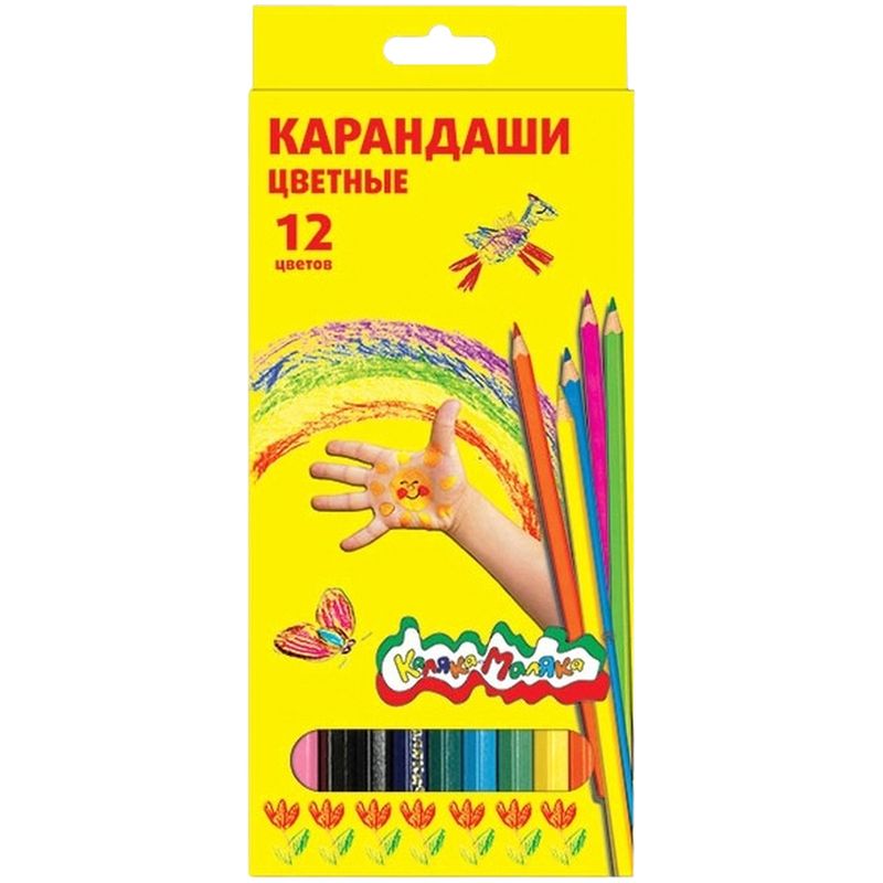 

Набор цветных карандашей Каляка-Маляка 12 цветов, шестигранные