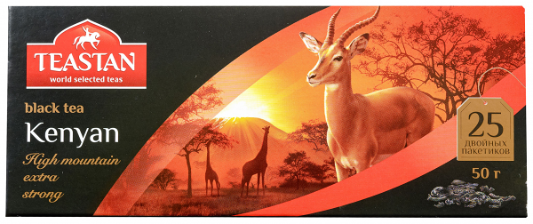 Чай черный Teastan Кенийский, 25x2 г