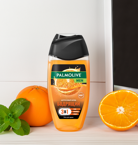

Мужской гель для душа Palmolive Men и шампунь 2 в 1 Цитрусовый заряд, 250 мл