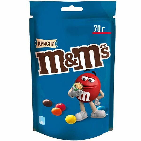 Драже M&M's Криспи с хрустящим центром 70г