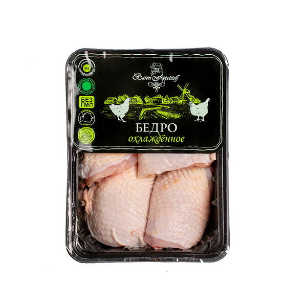 Бедро цыплёнка-бройлера охл., полимерная упаковка, 0,7 кг ТМ Baron Appetitoff