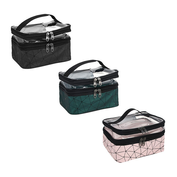 Юl косметичка двойная 23x16x16см, пвх, 3 цвета