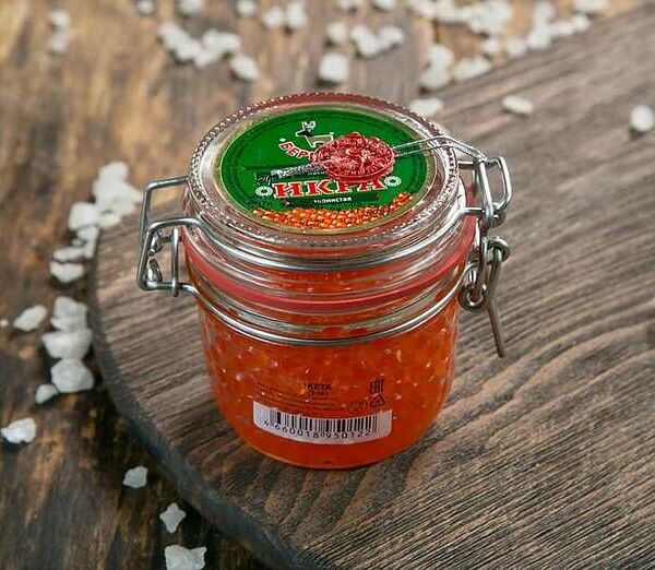 Икра кеты в стекле