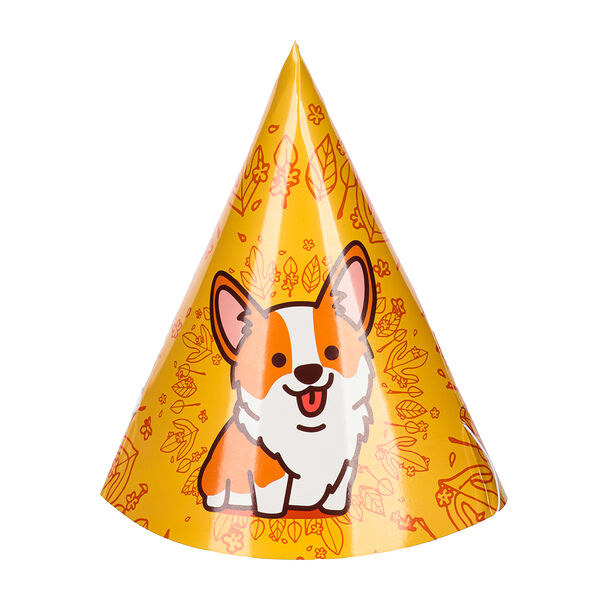 Набор бумажных колпаков 6шт, праздничных, 40х20см, арт 10-06