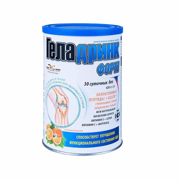 Геладринк Форте 420 г порошок со вкусом апельсина