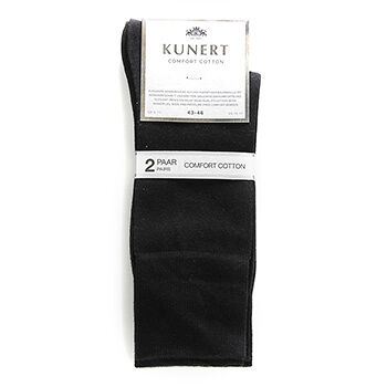 Носки мужские Kunert Comfort Cotton черные, размер 43-46, 2 пары