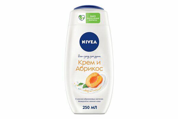 Гель-уход для душа Nivea Крем абрикос увлажняющий с маслом абрикосовых косточек