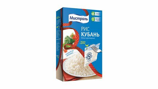 Рис круглозёрный Кубань Мистраль белый в пакетиках, 5х80 г