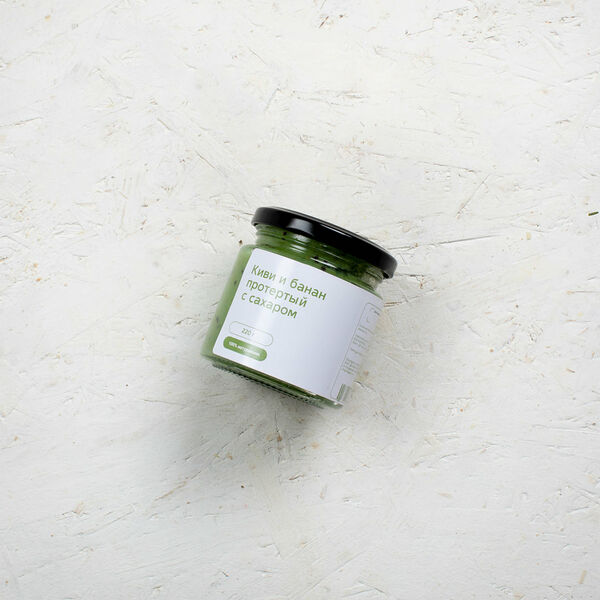 Киви и банан протертый с сахаром