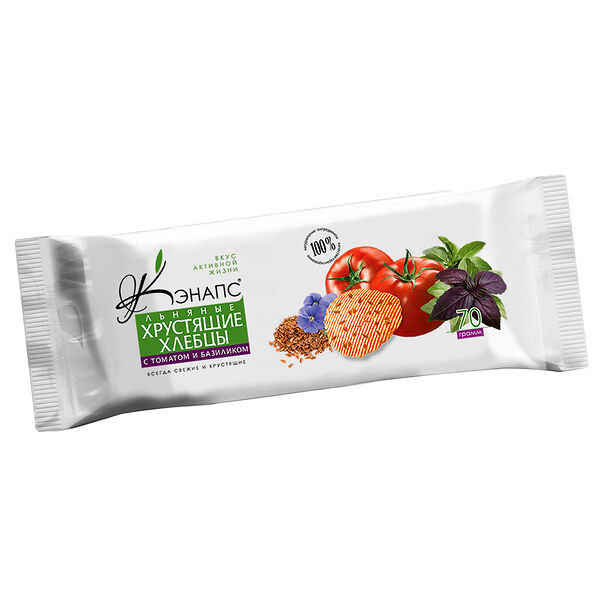 Хрустящие хлебцы с томатом и базиликом 70 гр