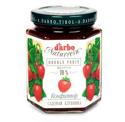 Конфитюр D'arbo Naturrein Double Fruit Садовая клубника 200 г