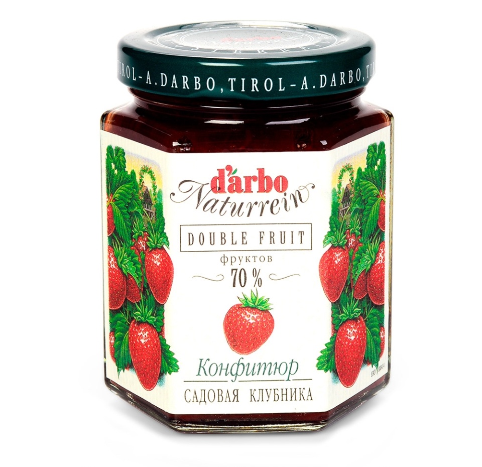 

Конфитюр D'arbo Naturrein Double Fruit Садовая клубника 200 г